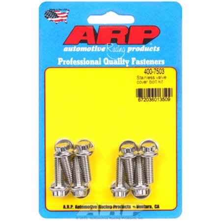 Arp Cast Aluminum, Stainless Steel, 12 Point Valve Cover Bolt Kit A14-4007503